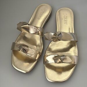 Size 5 gold J.Crew sandals